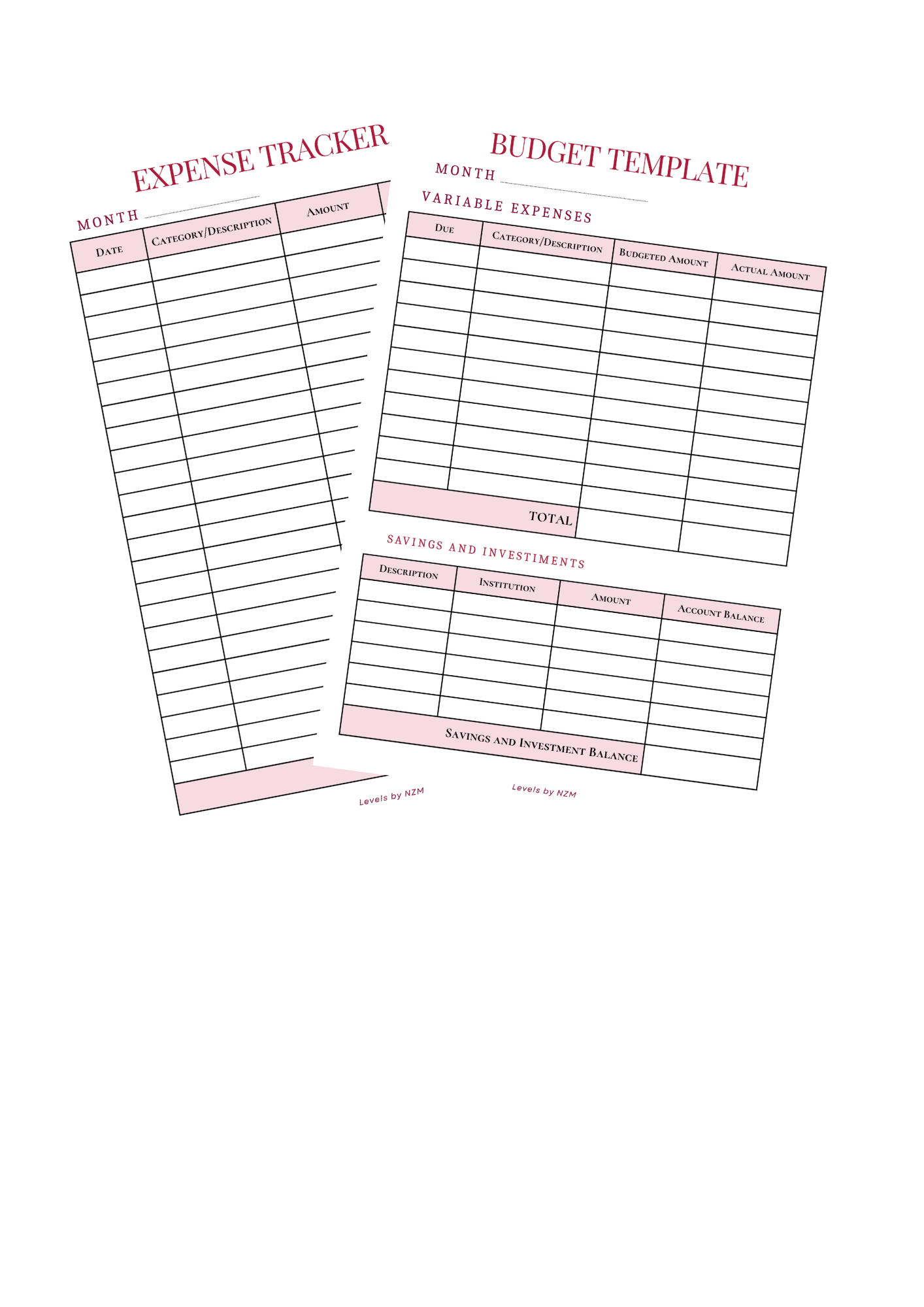 Budget Sheets