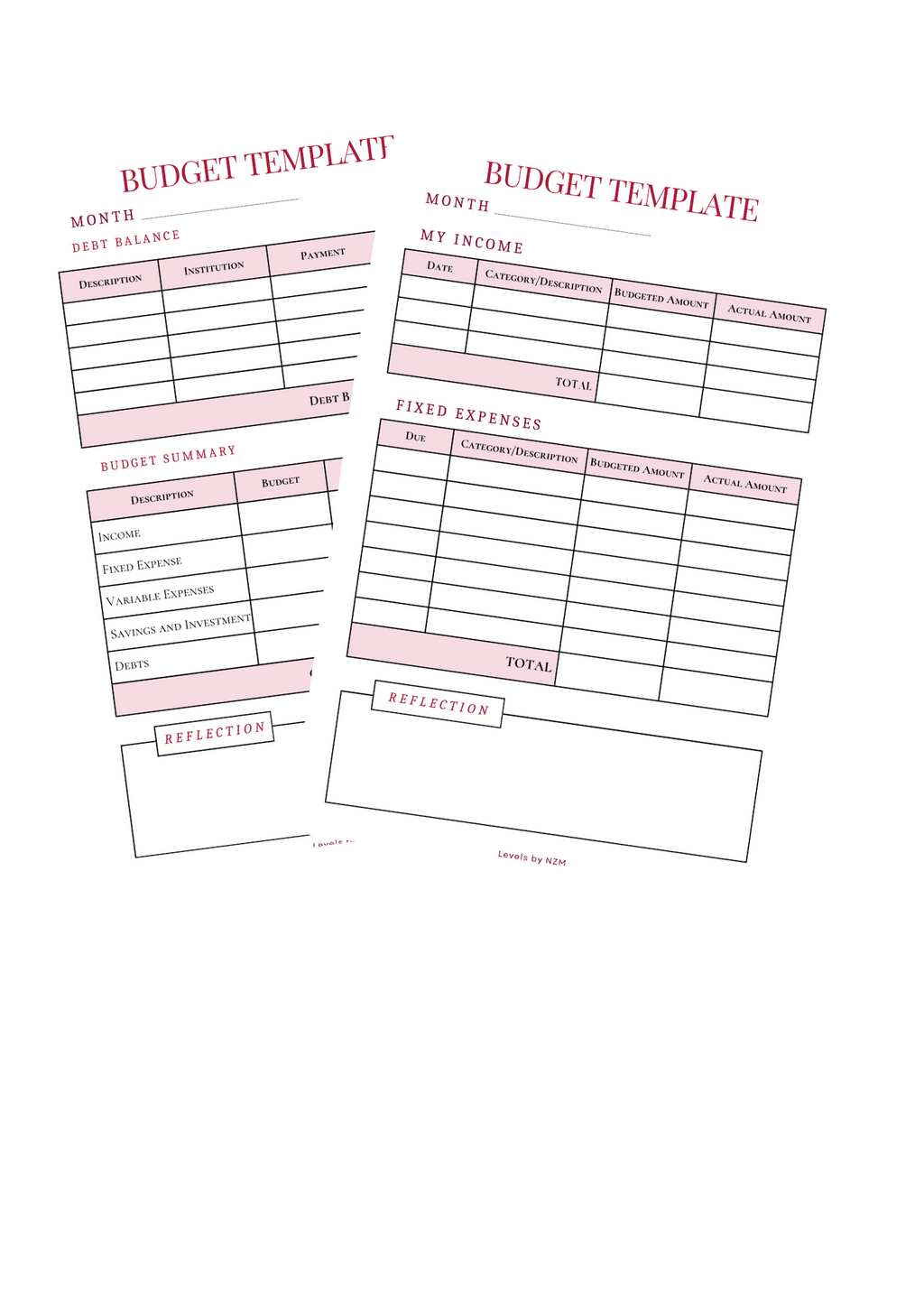 Budget Sheets