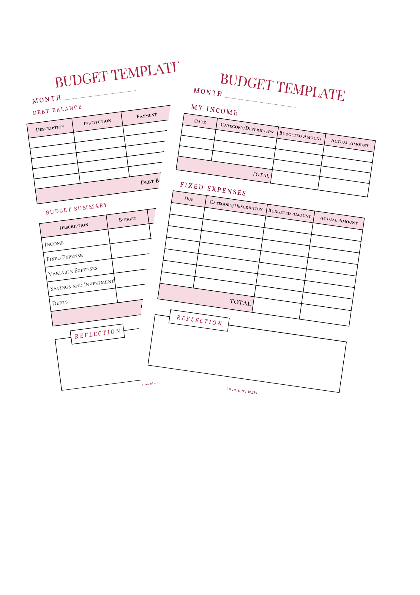 Budget Sheets