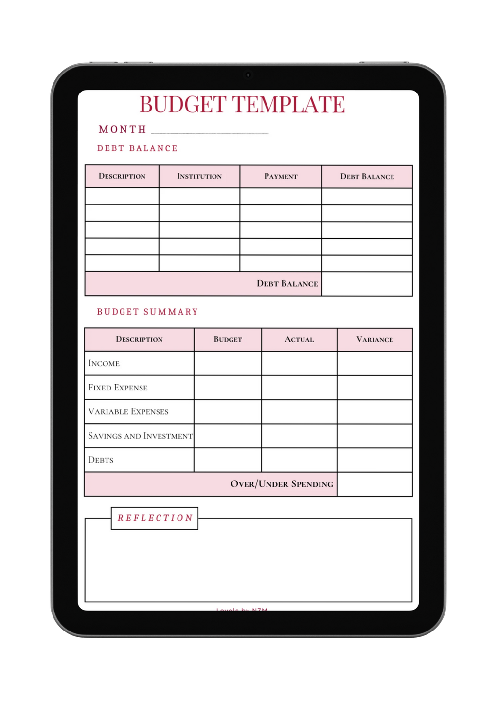 Budget Sheets