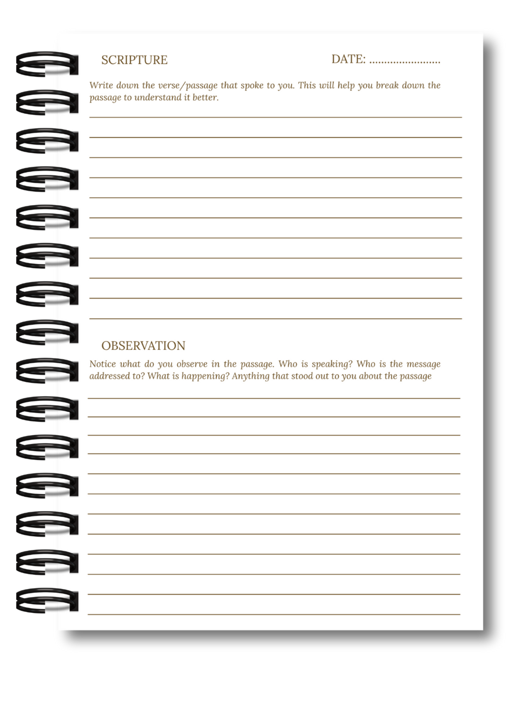 Bible Study Journal