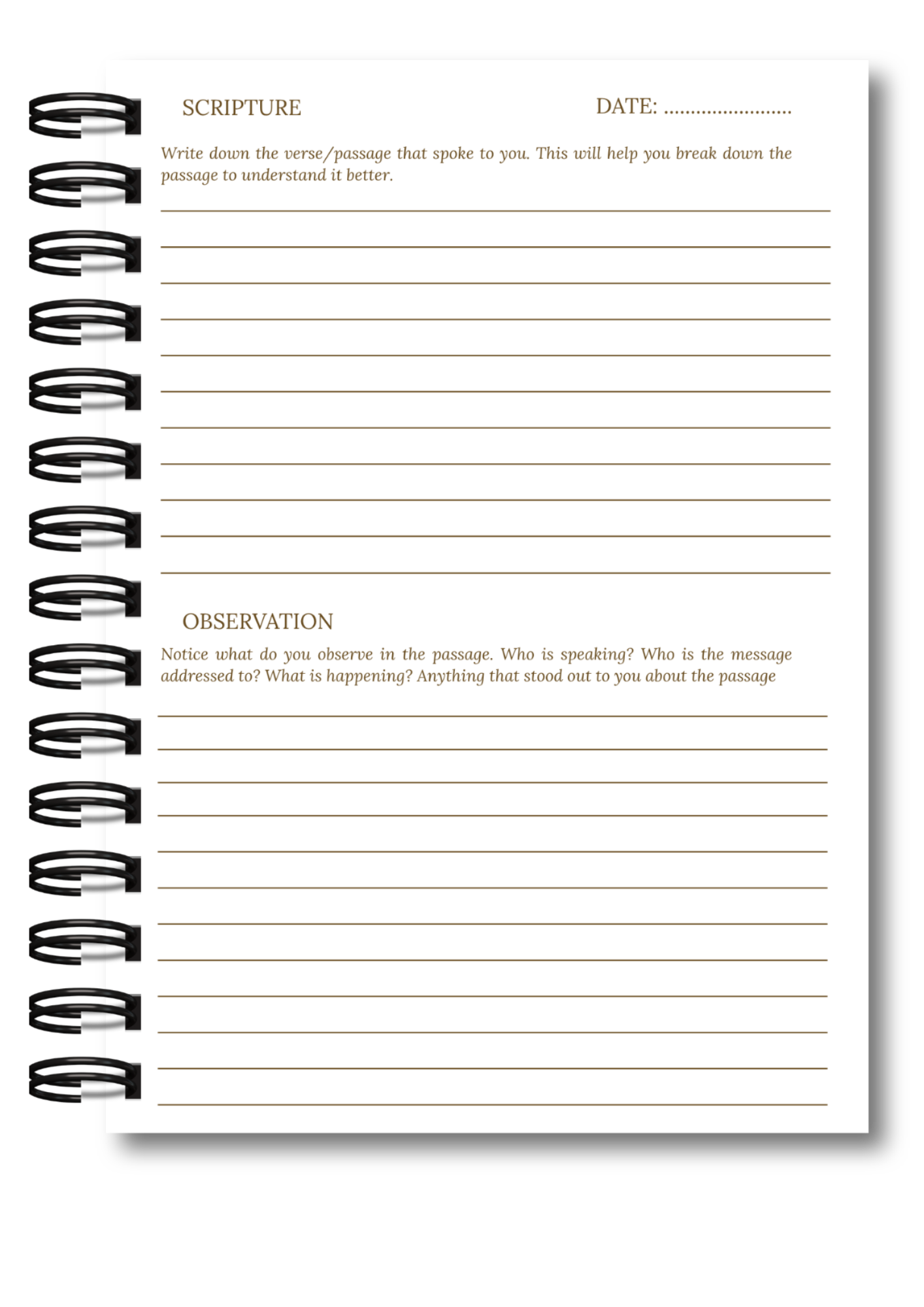 Bible Study Journal